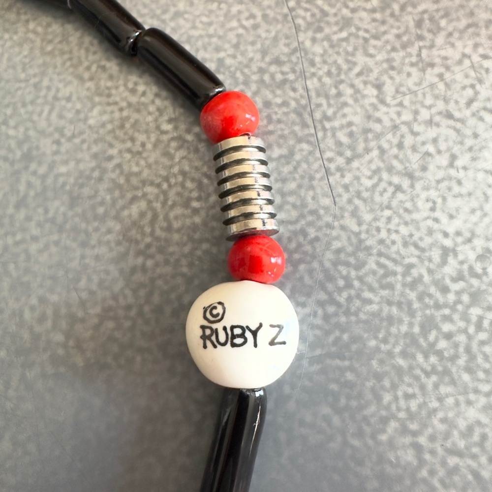 Ruby Z Candace Loheed Ceramic Heart Necklace Sign… - image 4